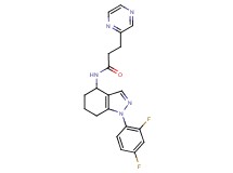 N-[1-(2,4-difluorophenyl)-4,5,6,7-tetrahydro-1H-indazol-4-yl]-3-(2-pyrazinyl)propanamide