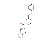6-({3-[(4-fluorophenoxy)methyl]-1-piperidinyl}carbonyl)tetrazolo[1,5-a]pyridine