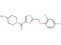 1-({2-[(2-chloro-4-fluorophenoxy)methyl]-1,3-oxazol-4-yl}carbonyl)-4-methylpiperidine