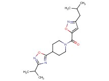 1-[(3-isobutyl-5-isoxazolyl)carbonyl]-4-(3-isopropyl-1,2,4-oxadiazol-5-yl)piperidine