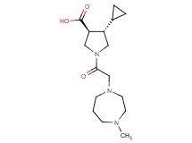 (3S*,4S*)-4-cyclopropyl-1-[(4-methyl-1,4-diazepan-1-yl)acetyl]-3-pyrrolidinecarboxylic acid