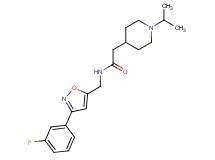 N-{[3-(3-fluorophenyl)-5-isoxazolyl]methyl}-2-(1-isopropyl-4-piperidinyl)acetamide