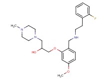 1-[2-({[2-(2-fluorophenyl)ethyl]amino}methyl)-5-methoxyphenoxy]-3-(4-methyl-1-piperazinyl)-2-propanol