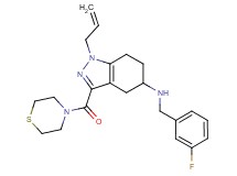1-allyl-N-(3-fluorobenzyl)-3-(4-thiomorpholinylcarbonyl)-4,5,6,7-tetrahydro-1H-indazol-5-amine