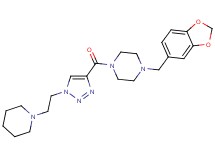 1-(1,3-benzodioxol-5-ylmethyl)-4-({1-[2-(1-piperidinyl)ethyl]-1H-1,2,3-triazol-4-yl}carbonyl)piperazine
