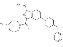 5-(4-benzyl-1-piperidinyl)-1-ethyl-3-[(4-methyl-1,4-diazepan-1-yl)carbonyl]-4,5,6,7-tetrahydro-1H-indazole