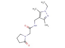 N-[(1-ethyl-3,5-dimethyl-1H-pyrazol-4-yl)methyl]-2-(2-oxopyrrolidin-1-yl)acetamide