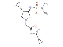 N'-{rel-(3R,4S)-4-cyclopropyl-1-[(3-cyclopropyl-1,2,4-oxadiazol-5-yl)methyl]-3-pyrrolidinyl}-N,N-dimethylsulfamide hydrochloride