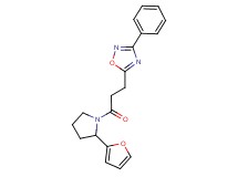 5-{3-[2-(2-furyl)-1-pyrrolidinyl]-3-oxopropyl}-3-phenyl-1,2,4-oxadiazole