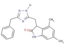 3-[(3-benzyl-1H-1,2,4-triazol-5-yl)methyl]-4,6-dimethyl-1,3-dihydro-2H-indol-2-one