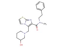 5-[(3-hydroxypiperidin-1-yl)methyl]-N-methyl-N-(2-phenylethyl)imidazo[2,1-b][1,3]thiazole-6-carboxamide