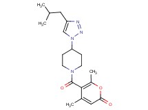5-{[4-(4-isobutyl-1H-1,2,3-triazol-1-yl)piperidin-1-yl]carbonyl}-4,6-dimethyl-2H-pyran-2-one