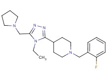 4-[4-ethyl-5-(pyrrolidin-1-ylmethyl)-4H-1,2,4-triazol-3-yl]-1-(2-fluorobenzyl)piperidine
