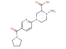 1-methyl-4-[5-(pyrrolidin-1-ylcarbonyl)pyridin-2-yl]piperazine-2-carboxylic acid