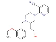 2-[4-(2-ethoxybenzyl)-3-(2-hydroxyethyl)-1-piperazinyl]nicotinonitrile