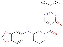 5-{[3-(1,3-benzodioxol-5-ylamino)-1-piperidinyl]carbonyl}-2-isopropyl-4(3H)-pyrimidinone