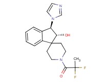 (2R*,3R*)-1'-(2,2-difluoropropanoyl)-3-(1H-imidazol-1-yl)-2,3-dihydrospiro[indene-1,4'-piperidin]-2-ol