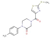 1-(4-methylphenyl)-4-{[2-(methylthio)-1,3-thiazol-4-yl]carbonyl}-2-piperazinone