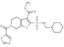 methyl 2-{[(cyclohexylmethyl)amino]sulfonyl}-6-(1,3-thiazol-5-ylcarbonyl)-4,5,6,7-tetrahydrothieno[2,3-c]pyridine-3-carboxylate