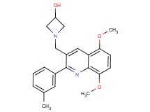 1-{[5,8-dimethoxy-2-(3-methylphenyl)-3-quinolinyl]methyl}-3-azetidinol