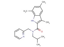 N-isobutyl-3,5,7-trimethyl-N-(2-pyridinylmethyl)-1H-indole-2-carboxamide
