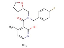 N-(4-fluorobenzyl)-2-hydroxy-4,6-dimethyl-N-(tetrahydro-2-furanylmethyl)nicotinamide