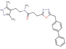 3-[5-(4-biphenylylmethyl)-1,3,4-oxadiazol-2-yl]-N-[2-(3,5-dimethyl-1H-pyrazol-4-yl)ethyl]-N-methylpropanamide