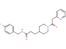 N-(4-fluorobenzyl)-3-[1-(pyridin-2-ylacetyl)piperidin-4-yl]propanamide