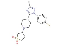 1-(1,1-dioxidotetrahydro-3-thienyl)-4-[1-(4-fluorophenyl)-1H-1,2,4-triazol-5-yl]piperidine