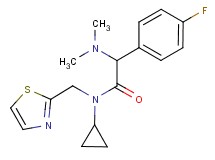 N-cyclopropyl-2-(dimethylamino)-2-(4-fluorophenyl)-N-(1,3-thiazol-2-ylmethyl)acetamide