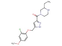 1-({5-[(2-chloro-4-methoxyphenoxy)methyl]-1H-pyrazol-3-yl}carbonyl)-3-ethylpiperazine