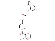 N-[(1-ethyl-2-pyrrolidinyl)methyl]-3-{1-[(3-methyl-5,6-dihydro-1,4-dioxin-2-yl)carbonyl]-4-piperidinyl}propanamide