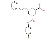 (3S*,5R*)-5-{[(4-fluorophenyl)amino]carbonyl}-1-(2-phenylethyl)-3-piperidinecarboxylic acid