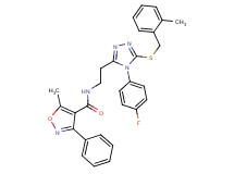 N-(2-{4-(4-fluorophenyl)-5-[(2-methylbenzyl)thio]-4H-1,2,4-triazol-3-yl}ethyl)-5-methyl-3-phenyl-4-isoxazolecarboxamide
