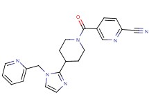 5-({4-[1-(2-pyridinylmethyl)-1H-imidazol-2-yl]-1-piperidinyl}carbonyl)-2-pyridinecarbonitrile