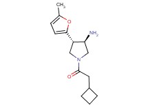(3R*,4S*)-1-(cyclobutylacetyl)-4-(5-methyl-2-furyl)-3-pyrrolidinamine