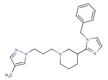 3-(1-benzyl-1H-imidazol-2-yl)-1-[3-(4-methyl-1H-pyrazol-1-yl)propyl]piperidine