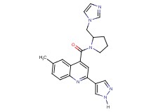 4-{[2-(1H-imidazol-1-ylmethyl)-1-pyrrolidinyl]carbonyl}-6-methyl-2-(1H-pyrazol-4-yl)quinoline