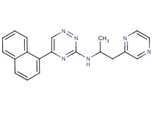 N-[1-methyl-2-(2-pyrazinyl)ethyl]-5-(1-naphthyl)-1,2,4-triazin-3-amine