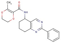 3-methyl-N-(2-phenyl-5,6,7,8-tetrahydro-5-quinazolinyl)-5,6-dihydro-1,4-dioxine-2-carboxamide