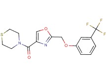 4-[(2-{[3-(trifluoromethyl)phenoxy]methyl}-1,3-oxazol-4-yl)carbonyl]thiomorpholine