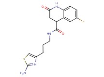 N-[3-(2-amino-1,3-thiazol-4-yl)propyl]-6-fluoro-2-oxo-1,2,3,4-tetrahydro-4-quinolinecarboxamide