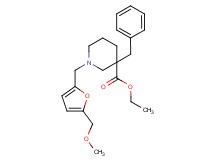 ethyl 3-benzyl-1-{[5-(methoxymethyl)-2-furyl]methyl}-3-piperidinecarboxylate