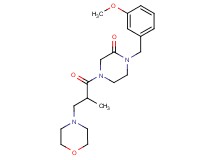 1-(3-methoxybenzyl)-4-[2-methyl-3-(4-morpholinyl)propanoyl]-2-piperazinone
