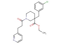 ethyl 3-(3-chlorobenzyl)-1-[3-(3-pyridinyl)propanoyl]-3-piperidinecarboxylate