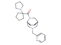 (1S*,5R*)-3-(2-pyridinylmethyl)-6-{[1-(1-pyrrolidinyl)cyclopentyl]carbonyl}-3,6-diazabicyclo[3.2.2]nonane