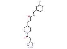 N-(3-chlorobenzyl)-3-[1-(1H-tetrazol-1-ylacetyl)-4-piperidinyl]propanamide
