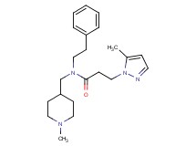 N-[(1-methyl-4-piperidinyl)methyl]-3-(5-methyl-1H-pyrazol-1-yl)-N-(2-phenylethyl)propanamide