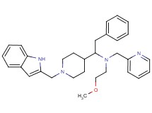 1-[1-(1H-indol-2-ylmethyl)-4-piperidinyl]-N-(2-methoxyethyl)-2-phenyl-N-(2-pyridinylmethyl)ethanamine
