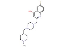 6-fluoro-2-({4-[(1-methylpiperidin-4-yl)methyl]piperazin-1-yl}methyl)quinolin-4-ol
